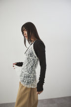Halter neck lace top