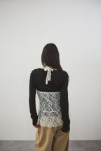 Halter neck lace top