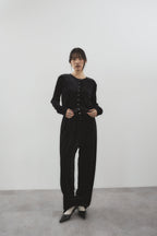 Shiny dot velour pants