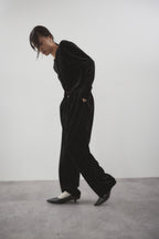 Shiny dot velour pants