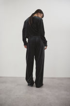 Shiny dot velour pants