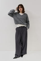 2-tuck wide pants