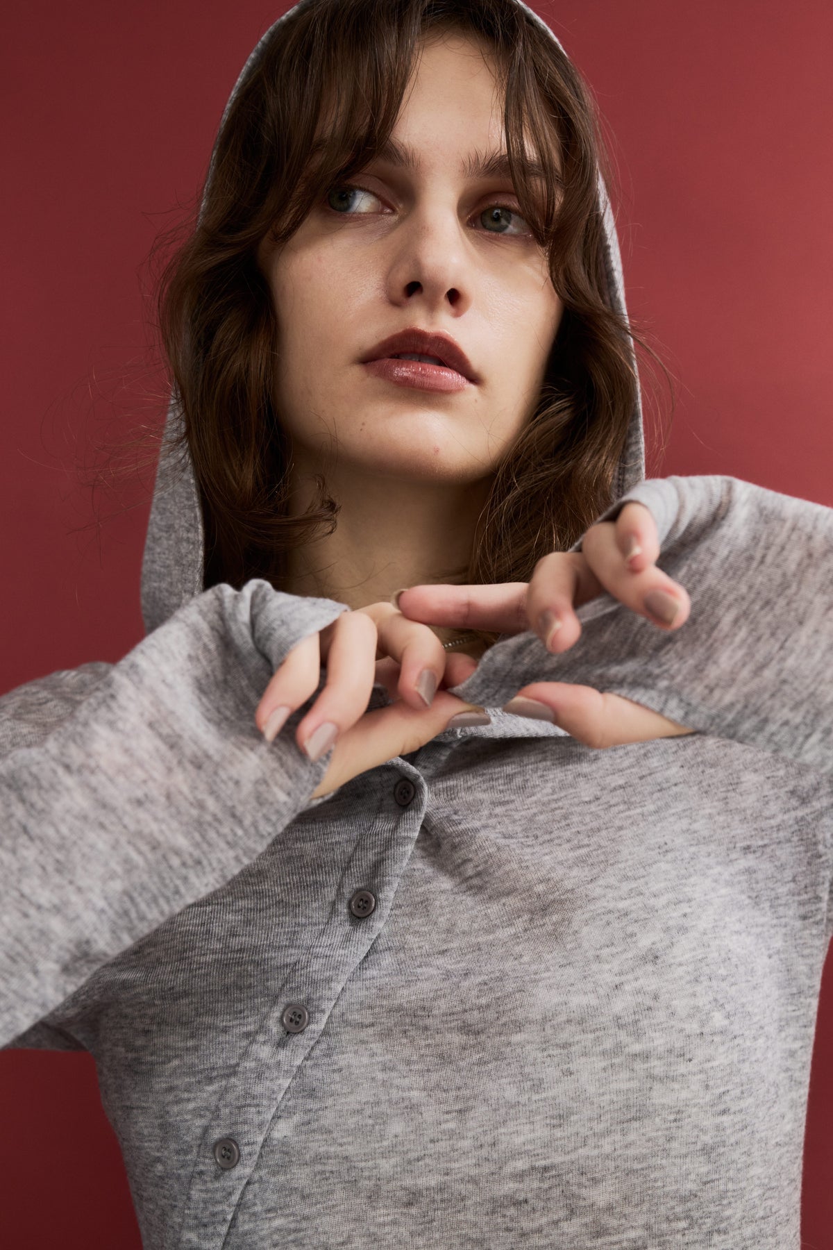 Sheer hoodie long tee