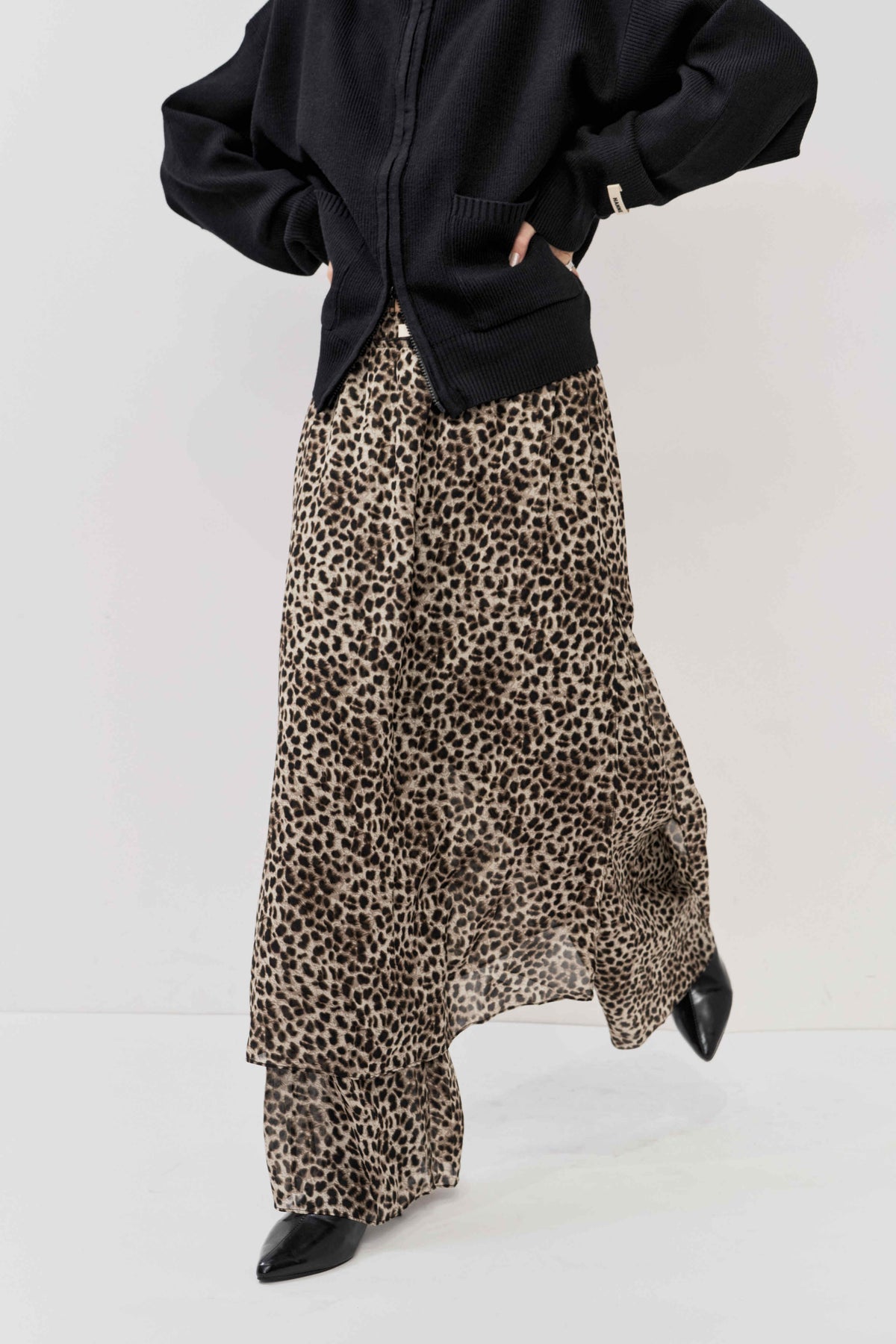 Sheer layered pants