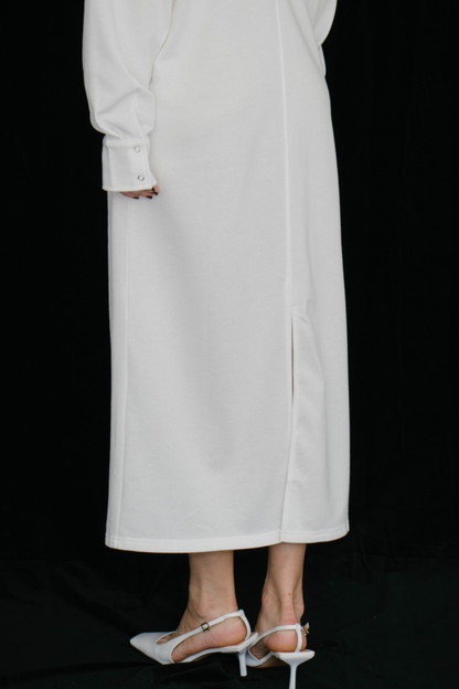 Back open cut dress