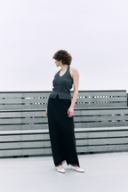 Lace hem long skirt