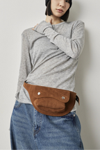 Suede pouch belt