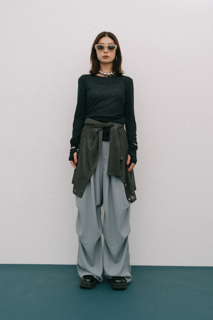 Sheer long sleeve tee