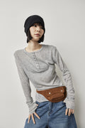 Suede pouch belt