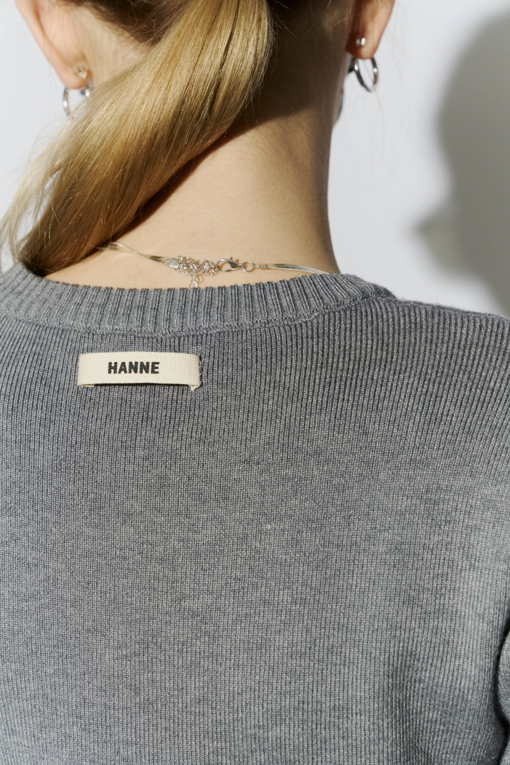 Power shoulder long knit