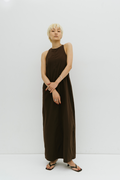 Cup in american sleeve long dress