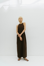 Cup in american sleeve long dress
