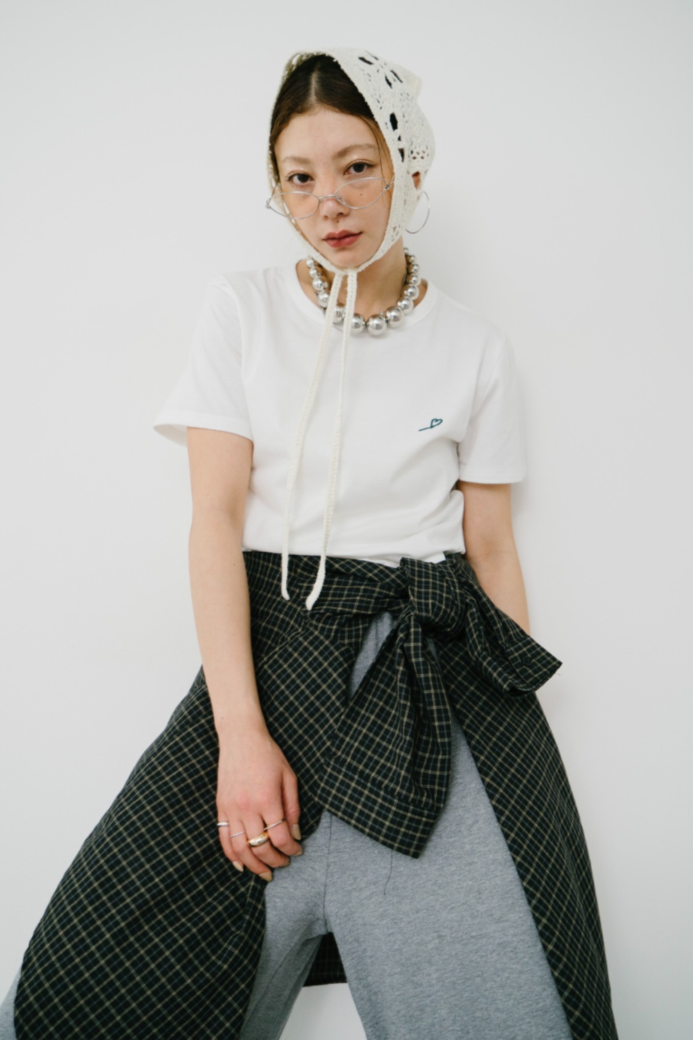 【Collaboration】Mini heart embroidery tee
