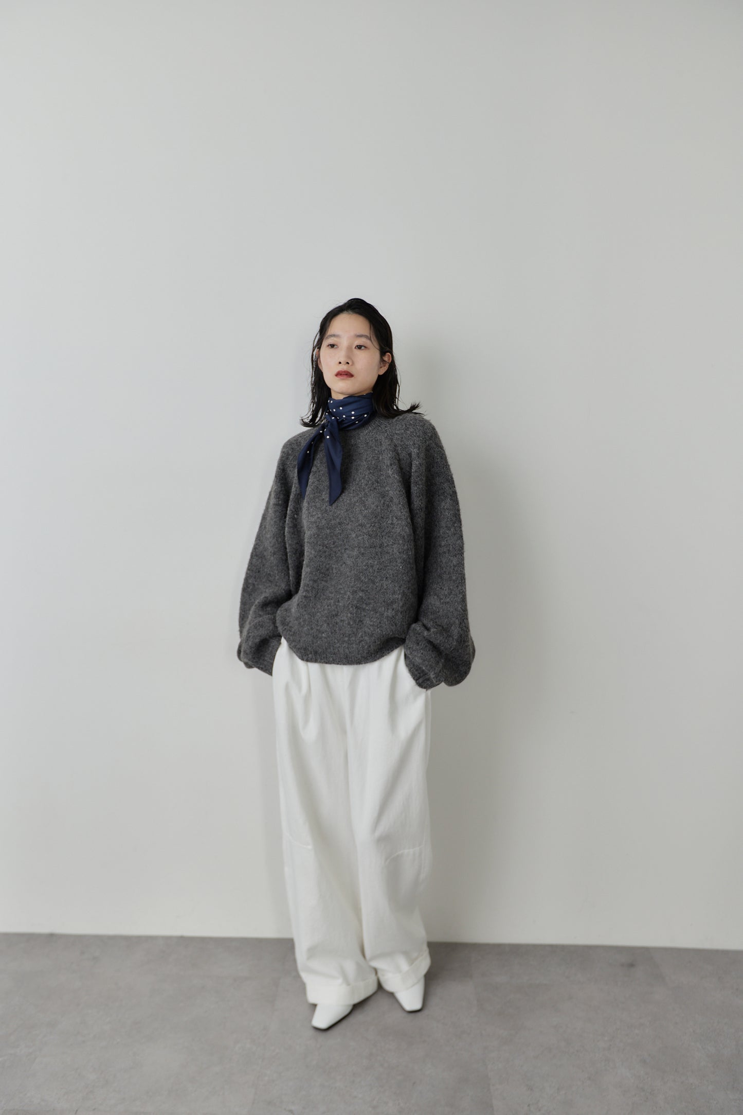 Mohair like knit pullover