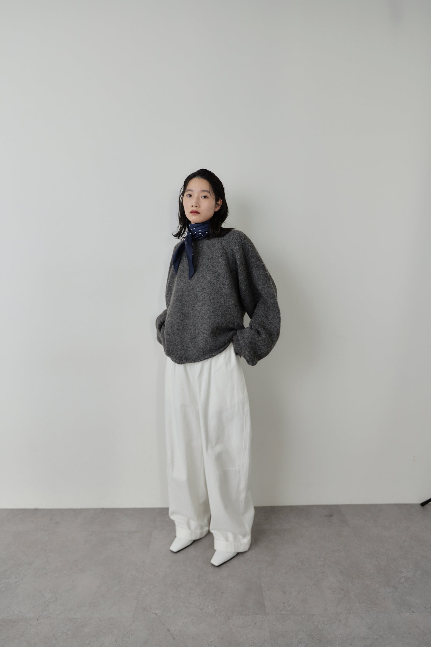 Mohair like knit pullover