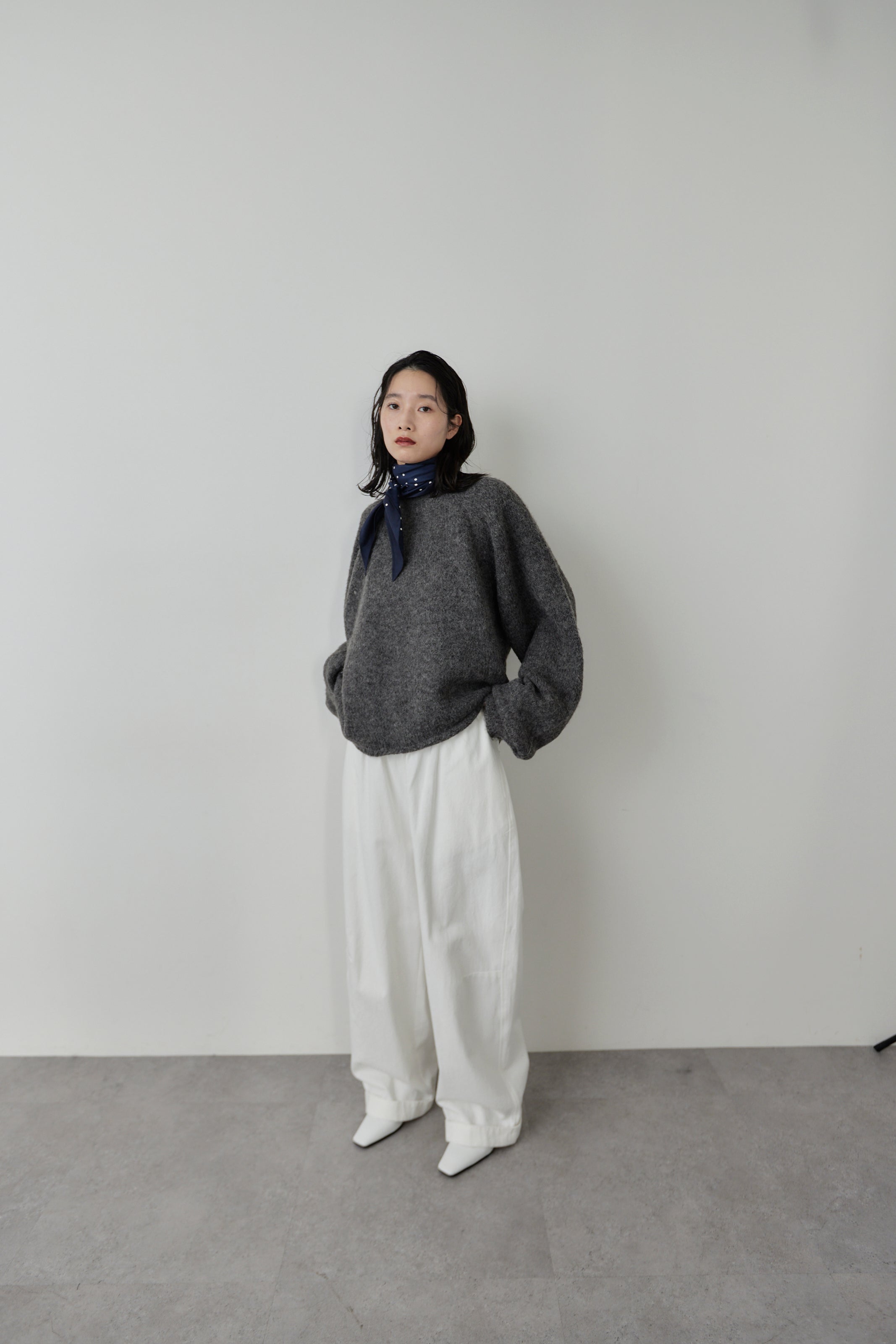 Mohair like knit pullover