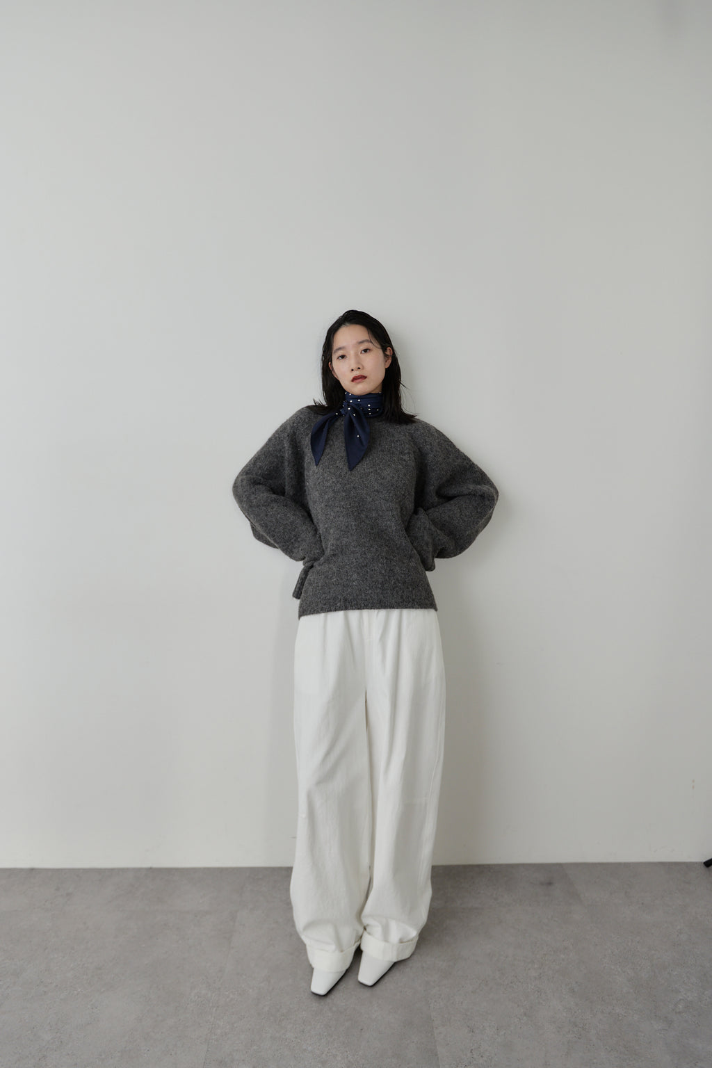 Mohair like knit pullover