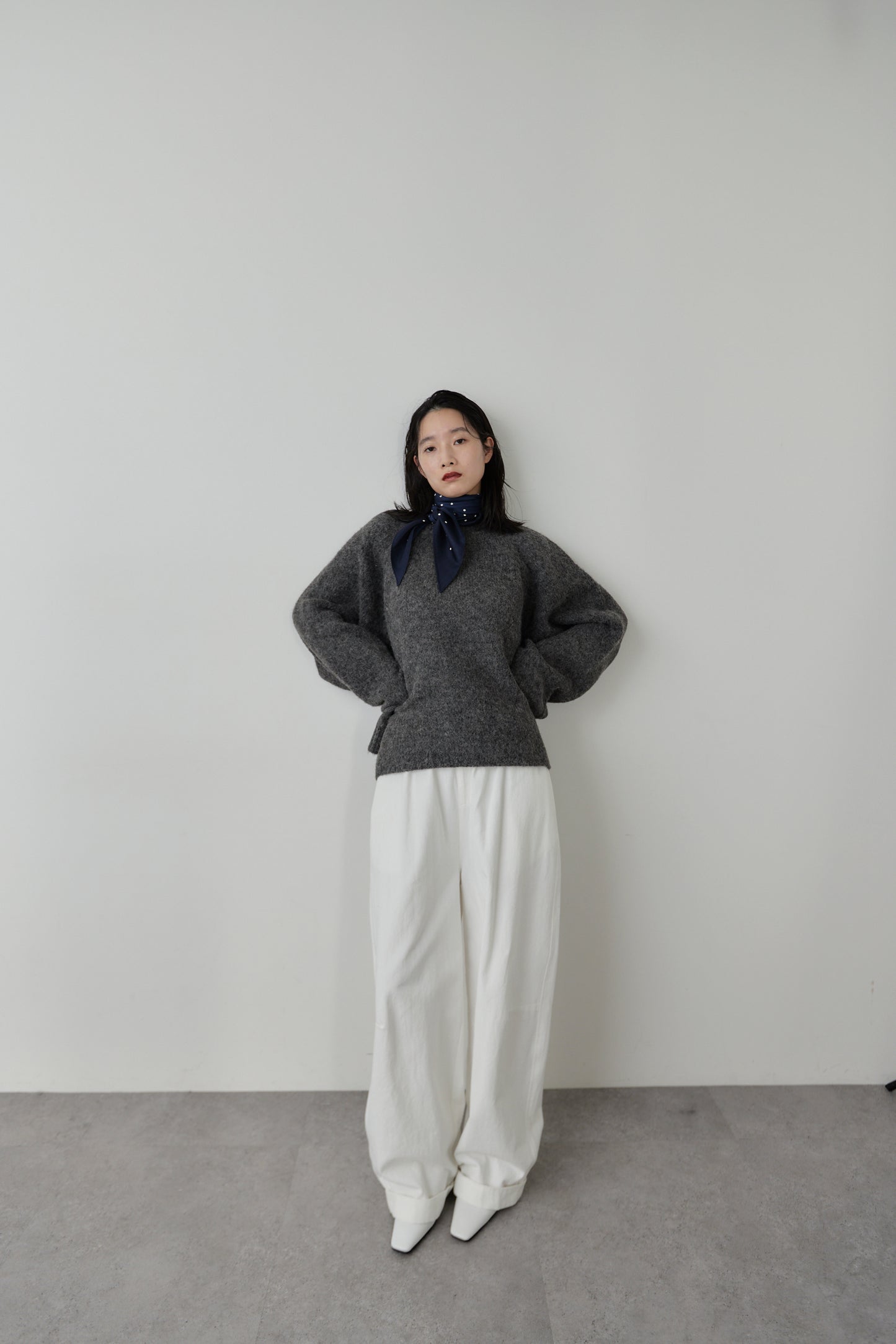 Mohair like knit pullover