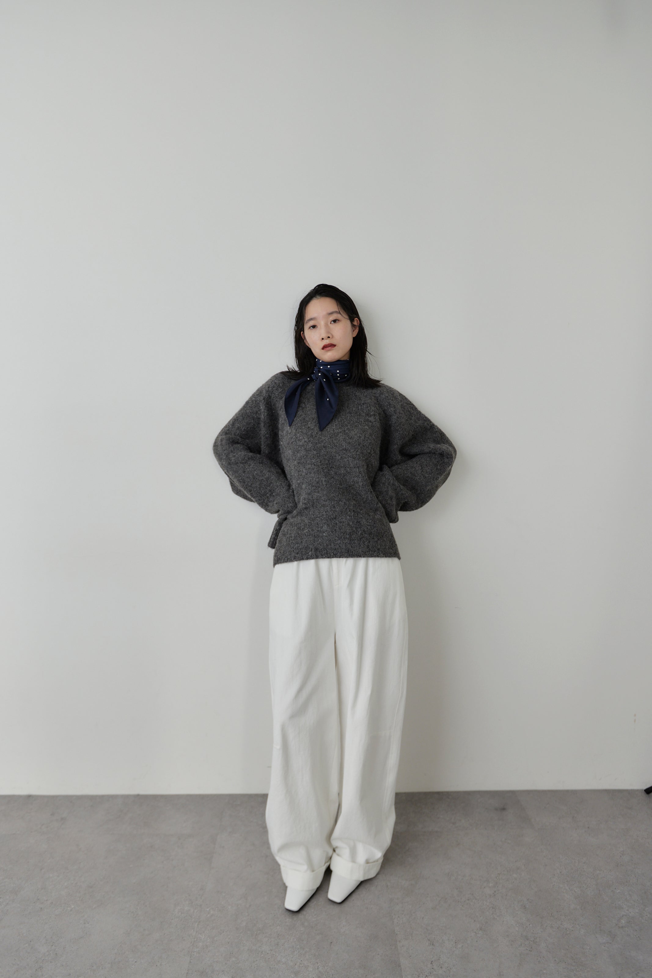 Mohair like knit pullover