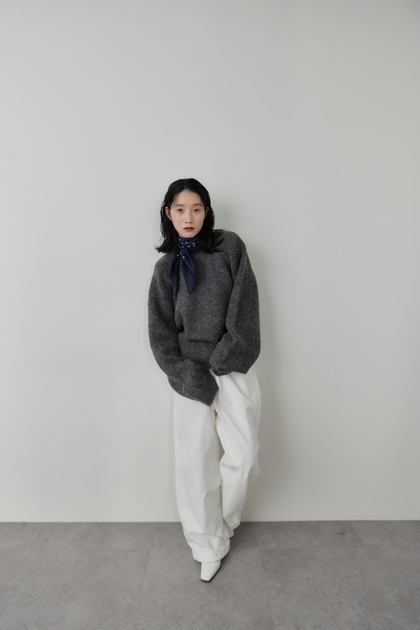 Mohair like knit pullover