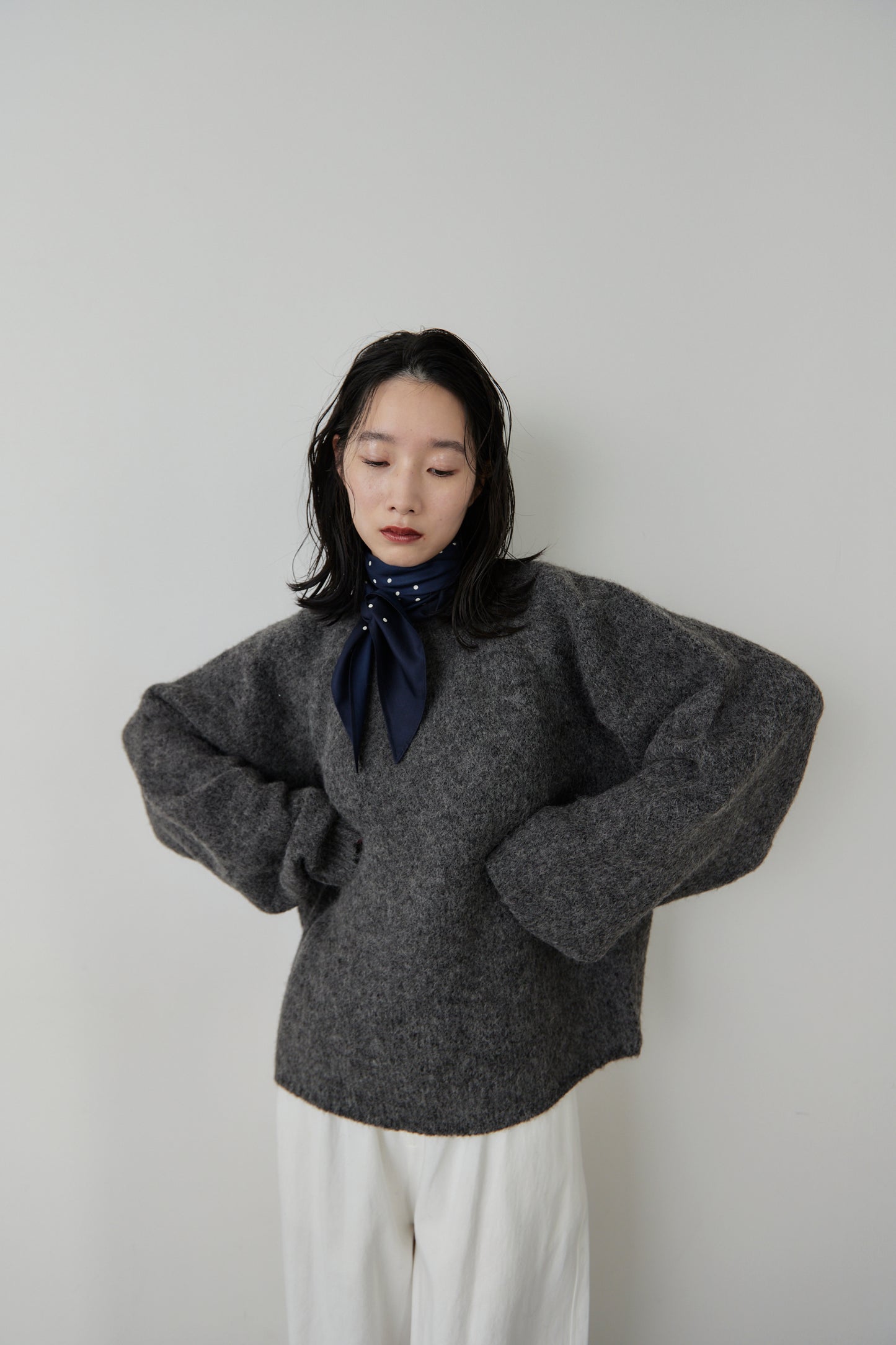 Mohair like knit pullover