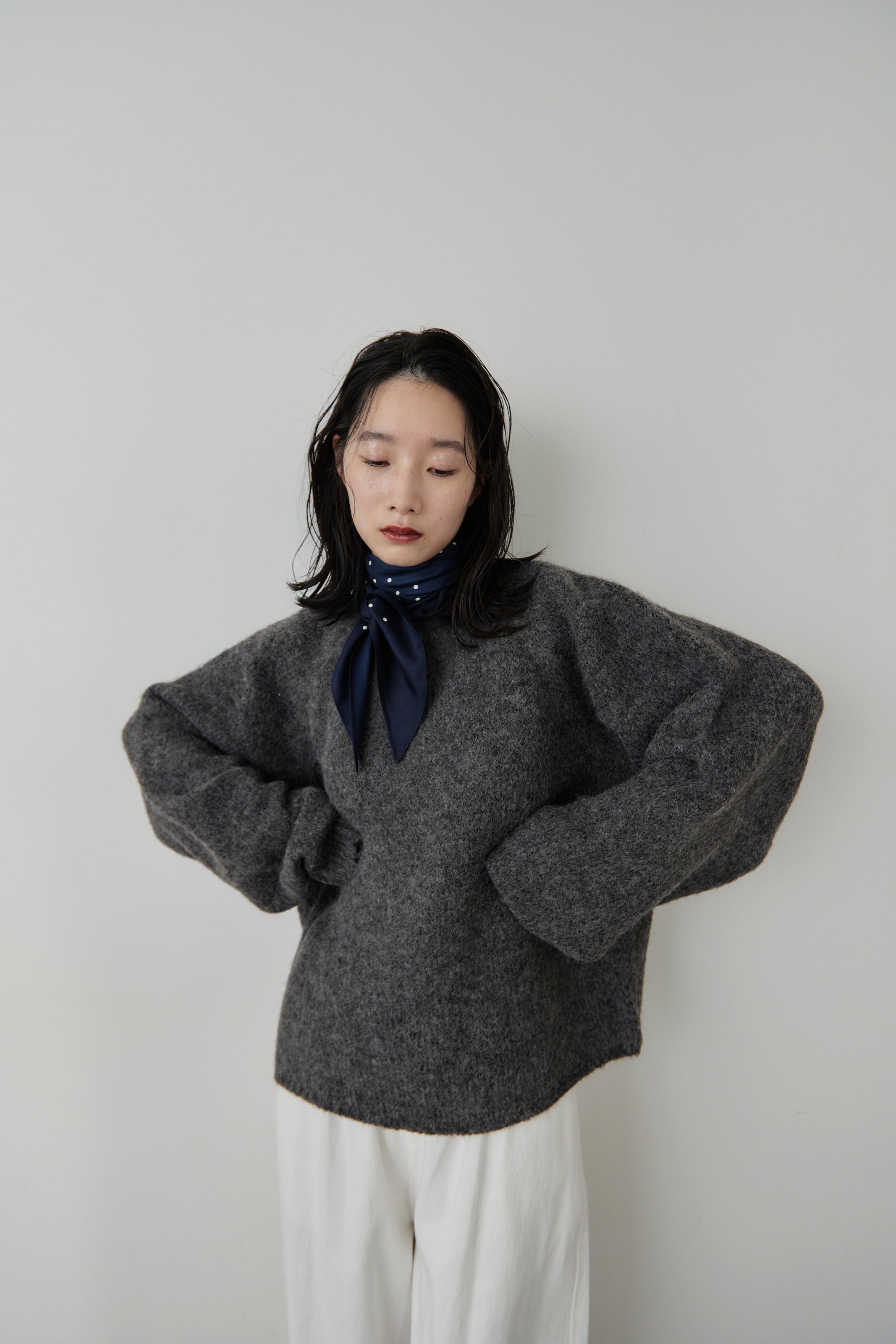Mohair like knit pullover