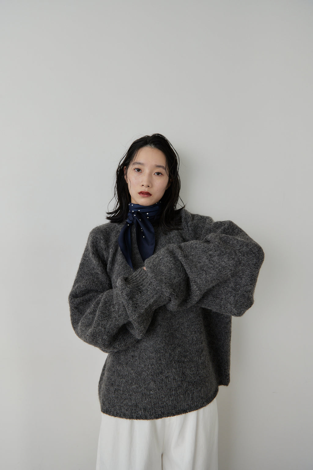 Mohair like knit pullover