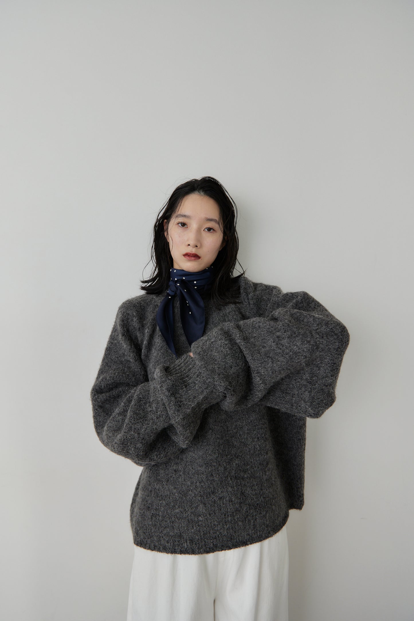 Mohair like knit pullover