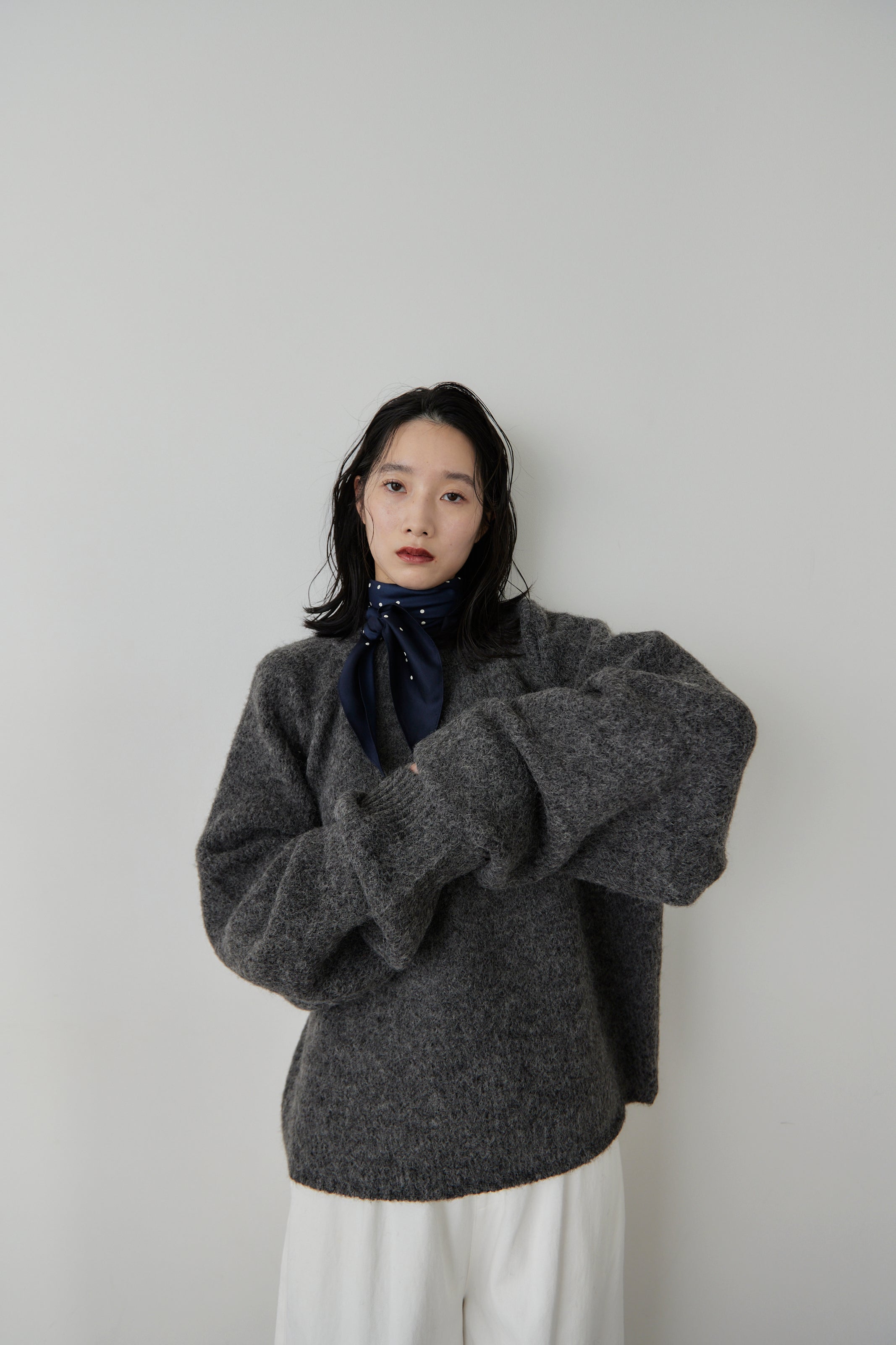 Mohair like knit pullover