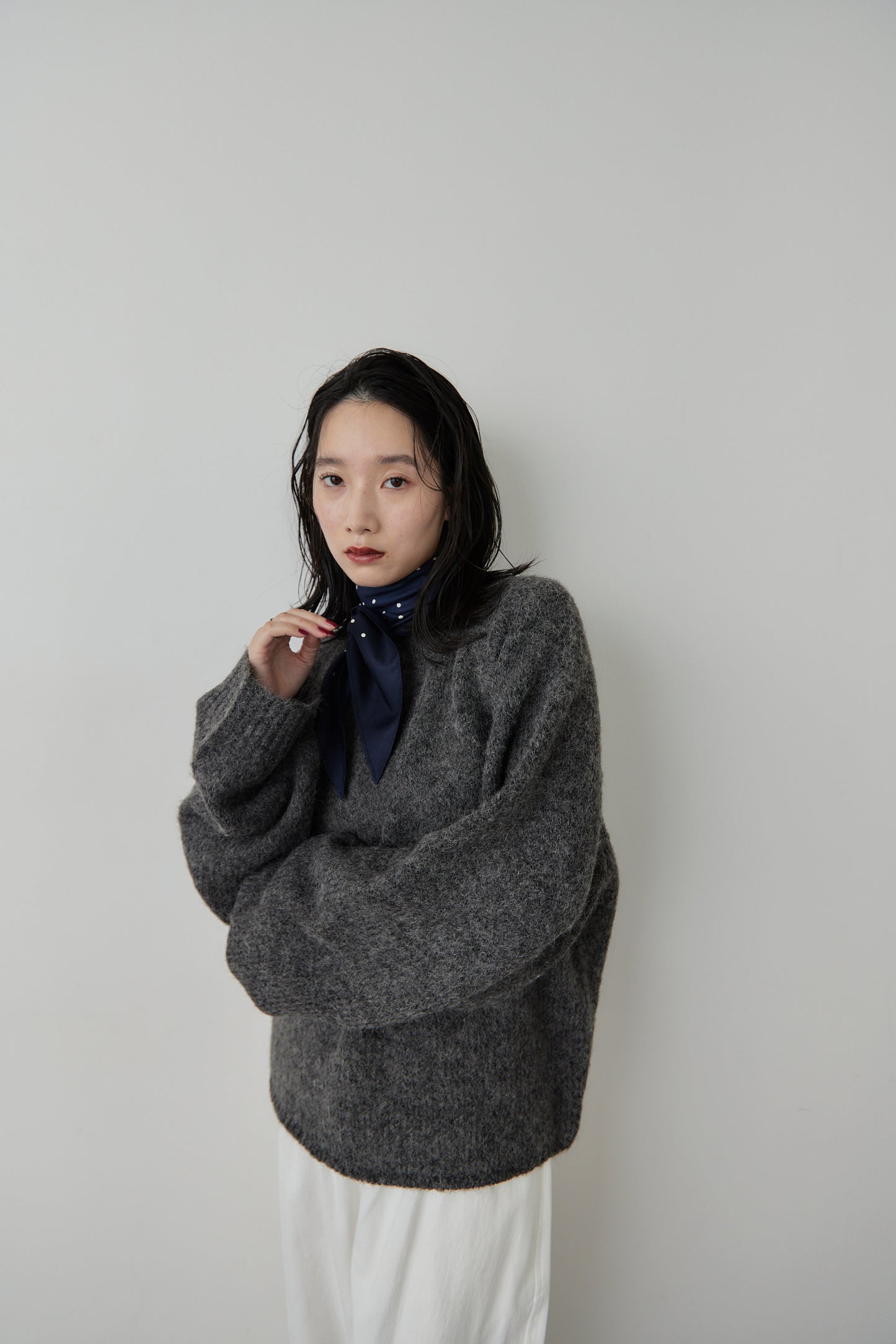 Mohair like knit pullover