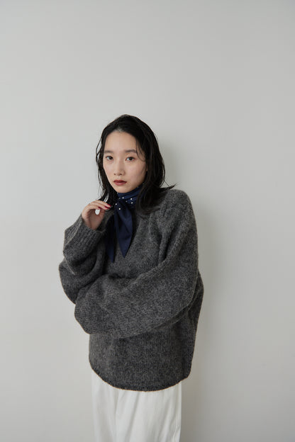 Mohair like knit pullover