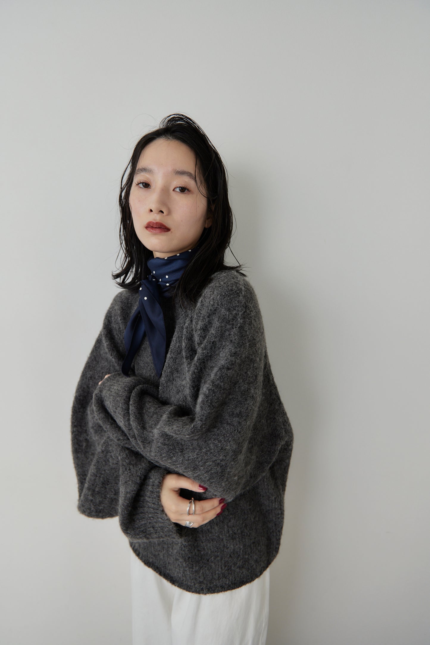Mohair like knit pullover