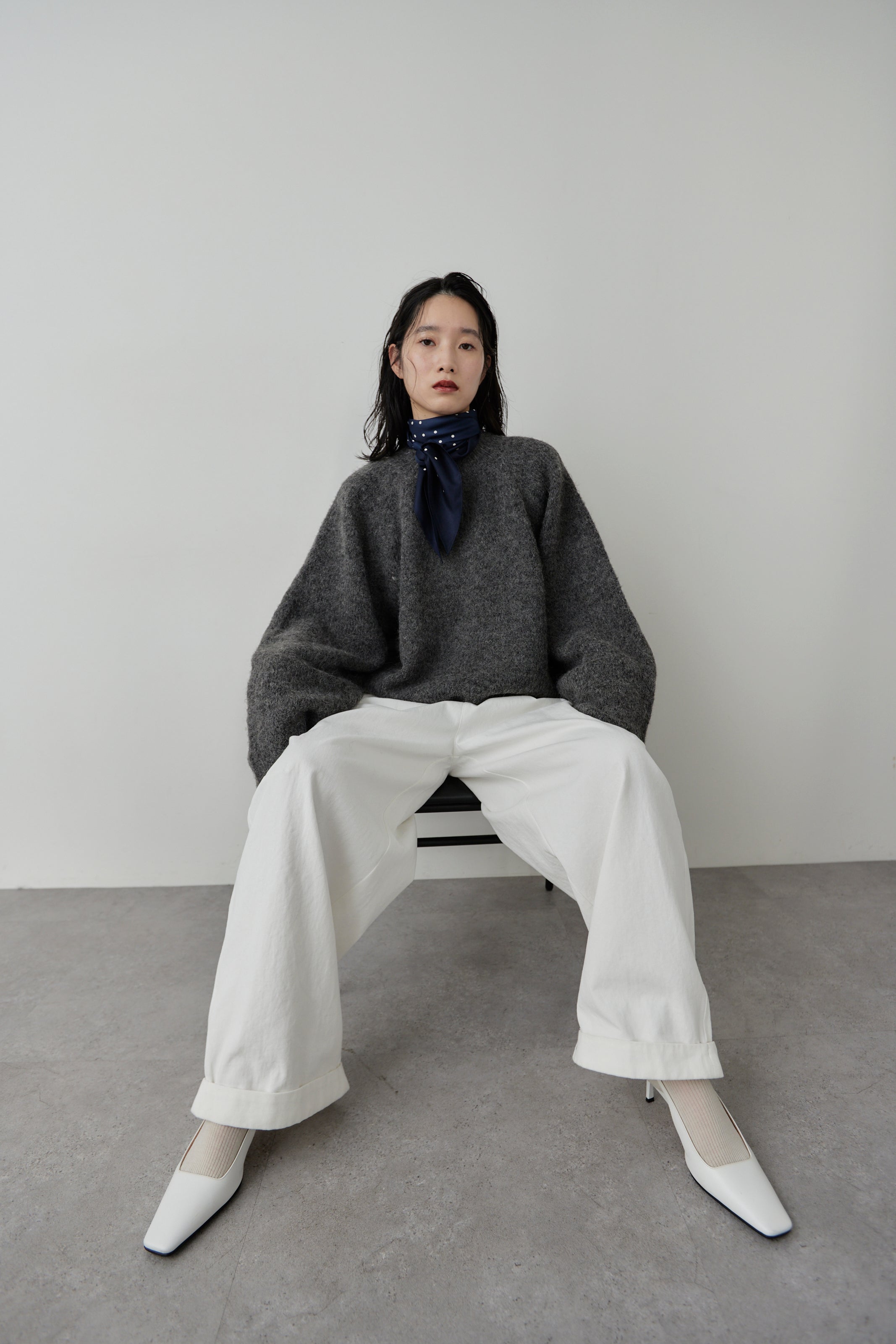 Mohair like knit pullover