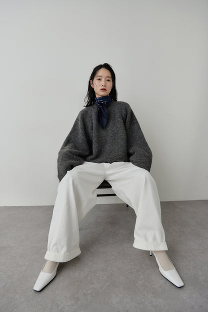 Mohair like knit pullover