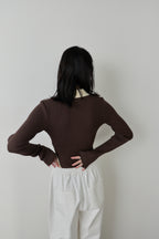 Poloknit bodysuit