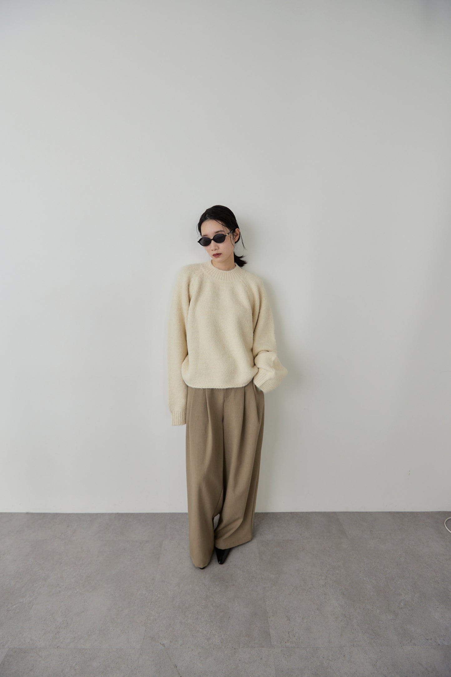 Mohair like knit pullover