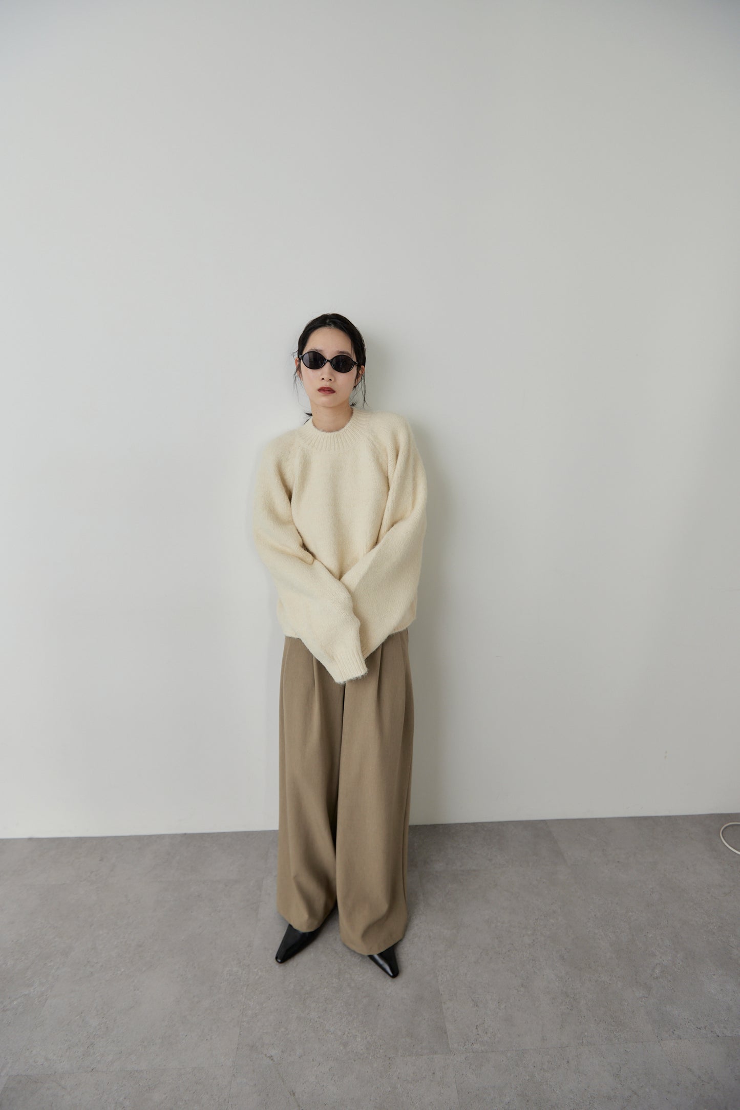 Mohair like knit pullover