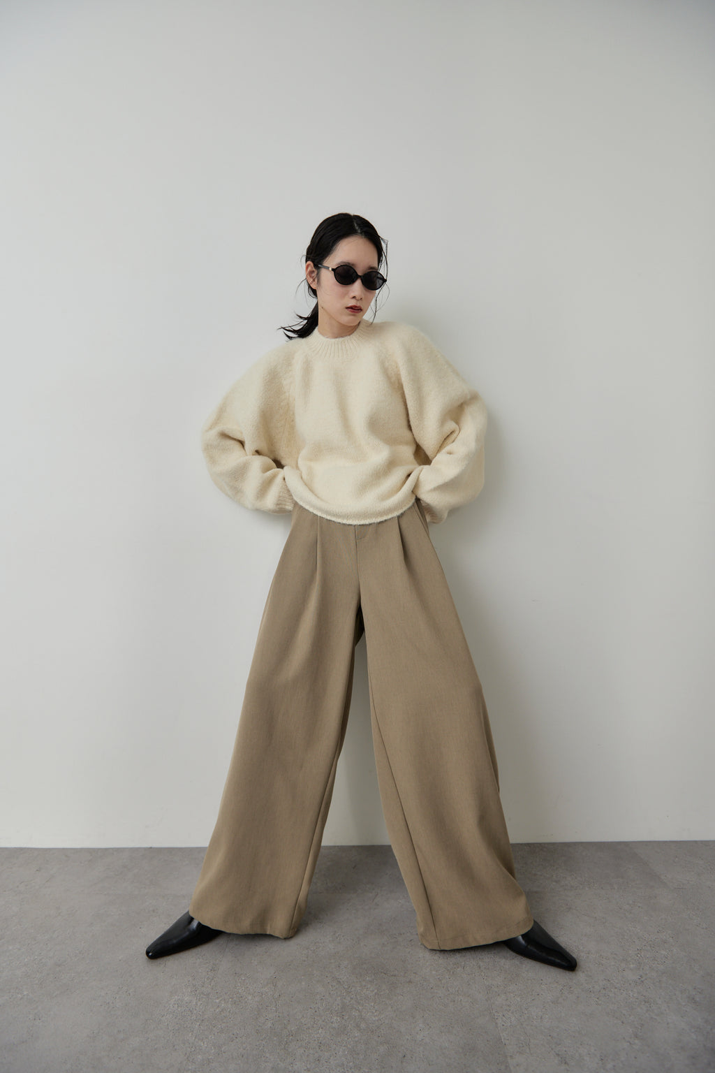 Mohair like knit pullover