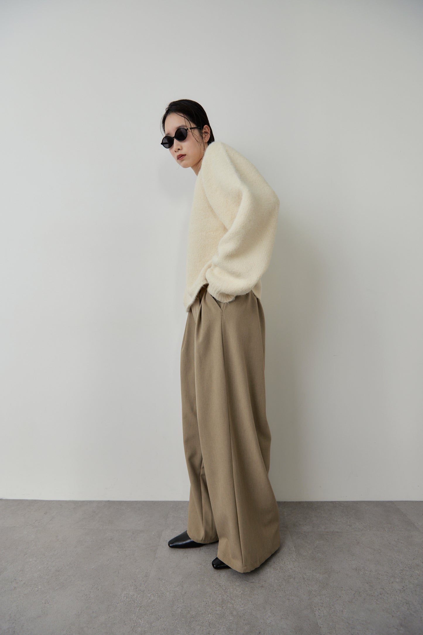 Mohair like knit pullover