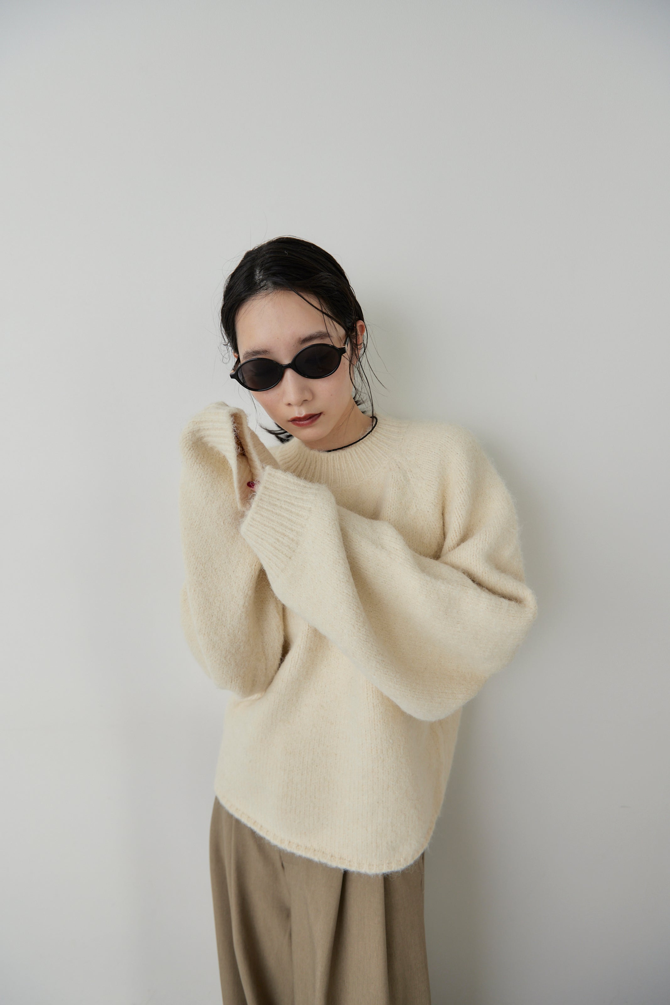 Mohair like knit pullover