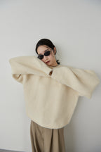 Mohair like knit pullover