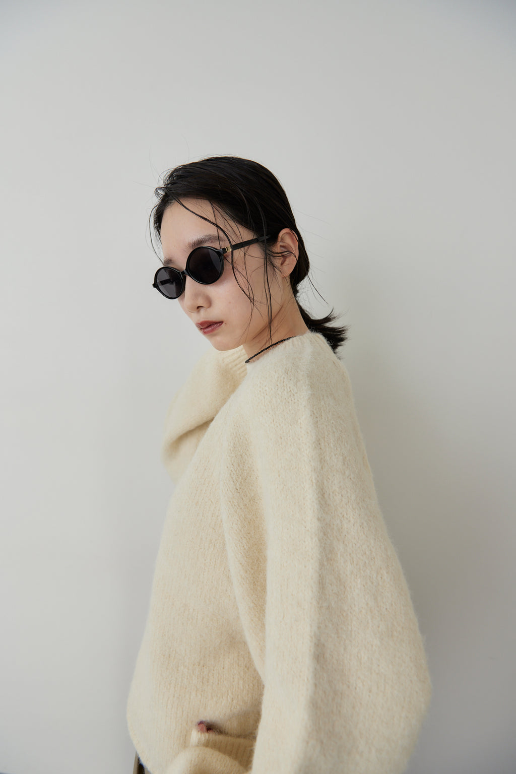 Mohair like knit pullover