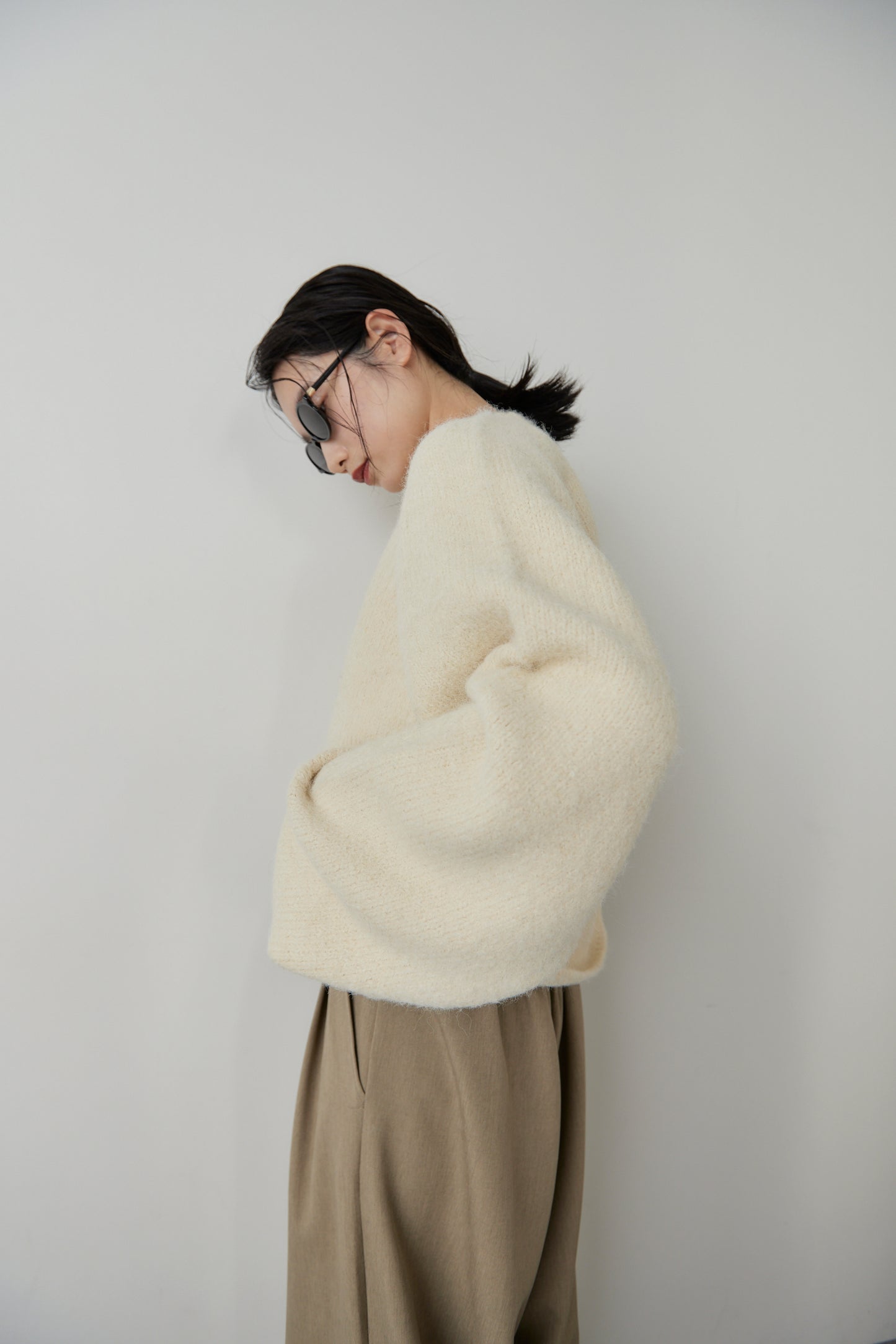 Mohair like knit pullover
