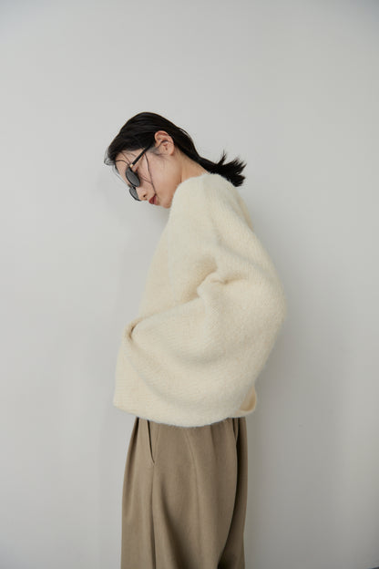 Mohair like knit pullover