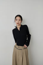 Poloknit bodysuit