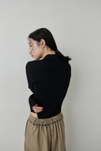 Poloknit bodysuit