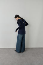 Mohair like knit vest