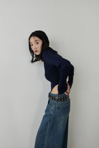 Poloknit bodysuit