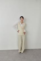 Mohair like knit vest