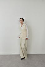 Mohair like knit vest